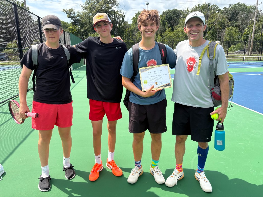 Ithaca High School celebrates resurfaced tennis courts